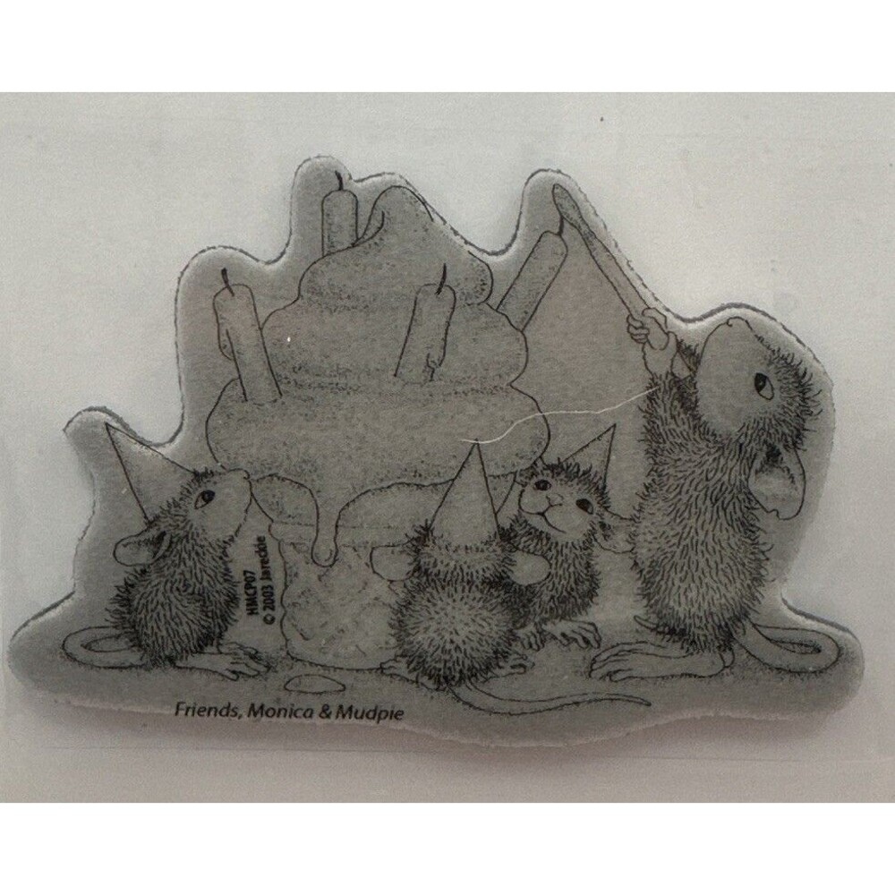 House Mouse Stampendous Stamp Cling Rubber Mice Cream Birthday Cone HMCP07 ice